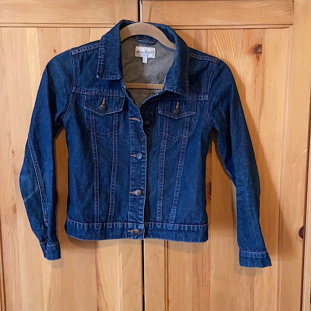 Girls Denim Jean Jacket EUC 12